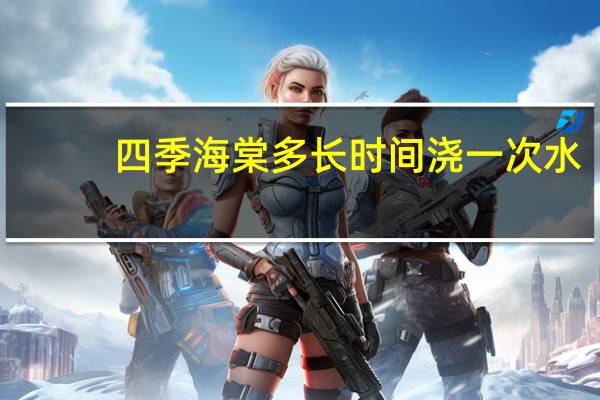 四季海棠多长时间浇一次水