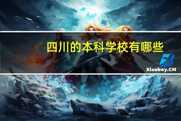 四川的本科学校有哪些