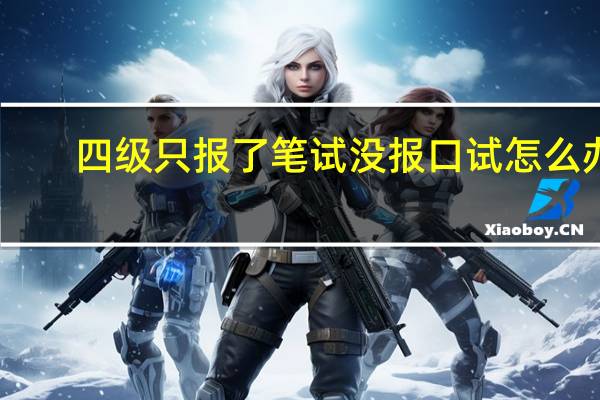 四级只报了笔试没报口试怎么办