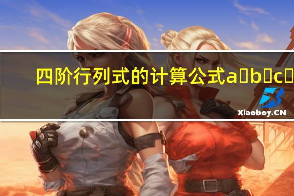 四阶行列式的计算公式a b c d