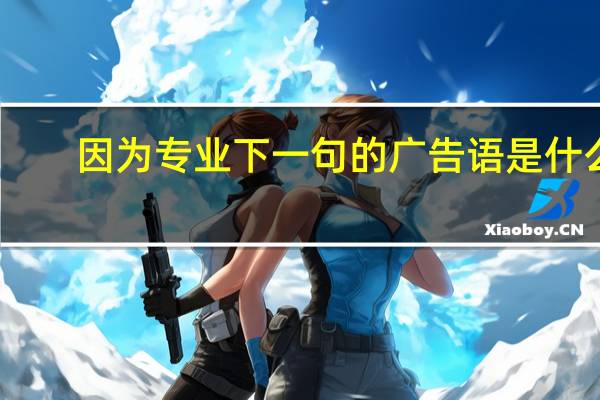 因为专业下一句的广告语是什么