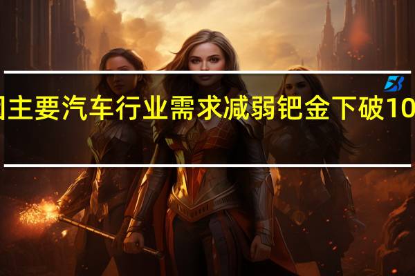 因主要汽车行业需求减弱钯金下破1000美元