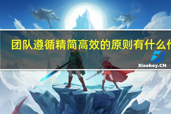 团队遵循精简高效的原则有什么作用