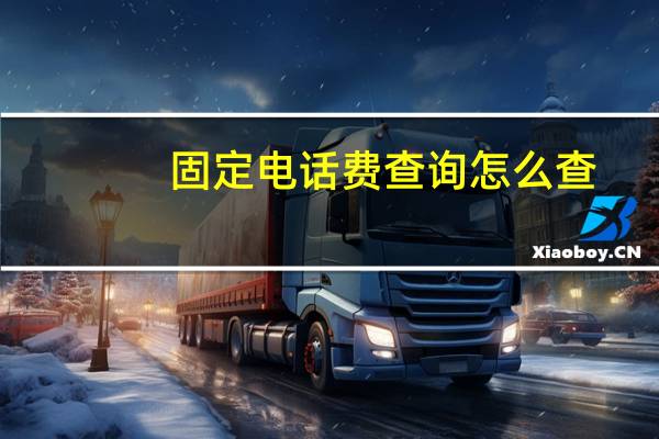 固定电话费查询怎么查（固定电话费查询）