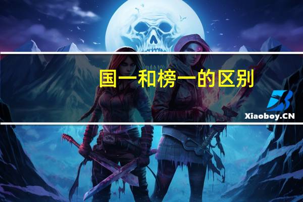 国一和榜一的区别