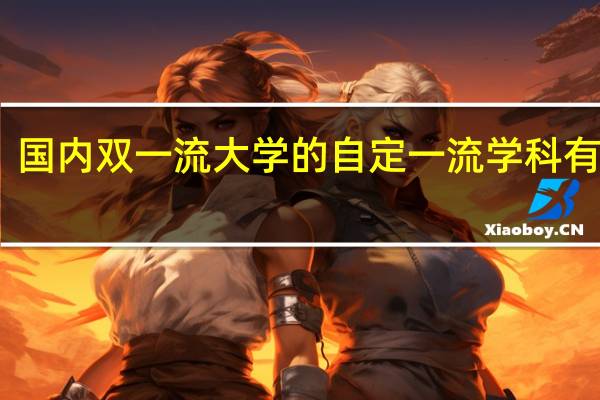 国内双一流大学的自定一流学科有哪些