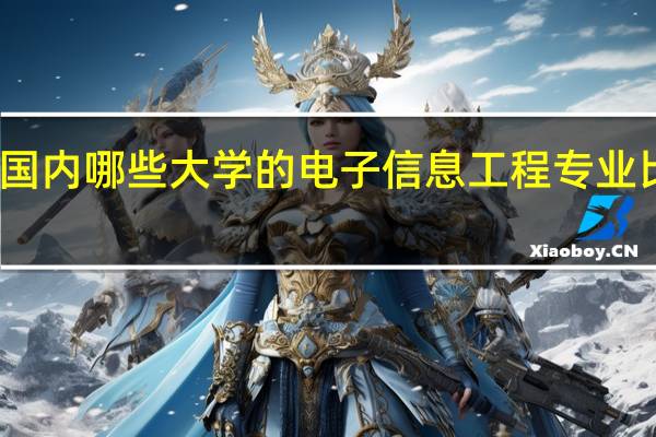 国内哪些大学的电子信息工程专业比较好