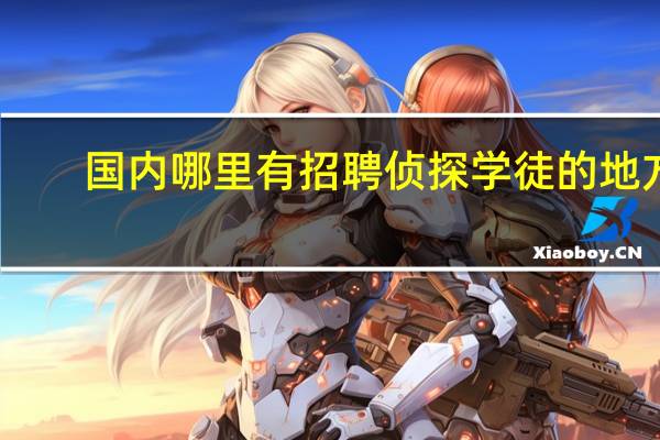 国内哪里有招聘侦 探学徒的地方