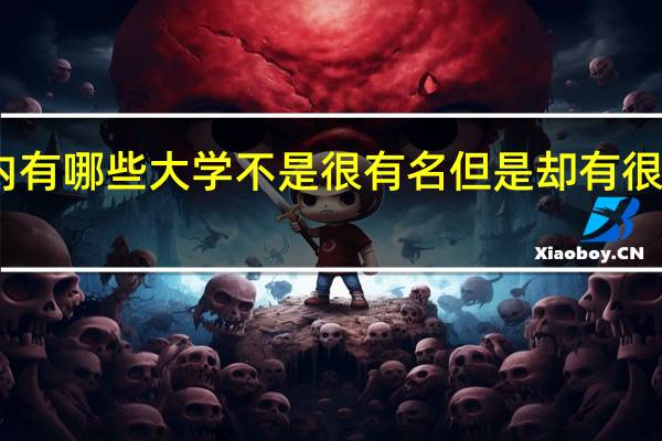 国内有哪些大学不是很有名但是却有很牛的专业
