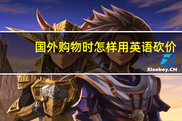 国外购物时怎样用英语砍价