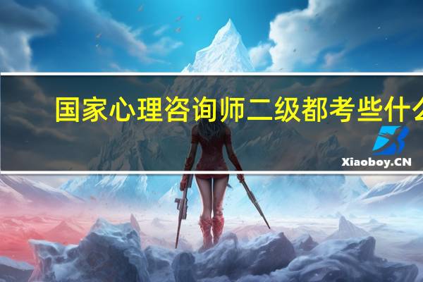 国家心理咨询师二级都考些什么