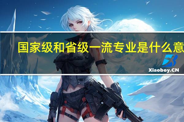 国家级和省级一流专业是什么意思