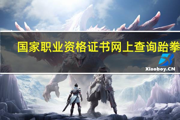 国家职业资格证书网上查询跆拳道（国家职业资格证书网上查询）