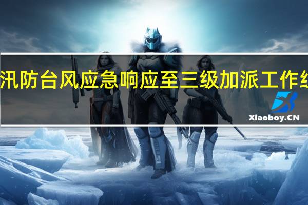 国家防总提升防汛防台风应急响应至三级 加派工作组赴浙江协助指导工作