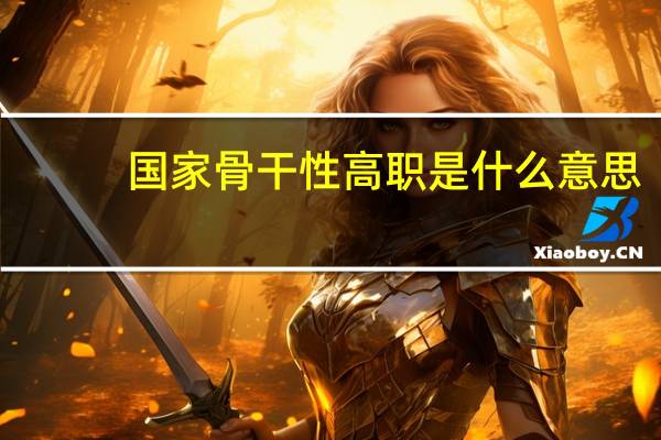 国家骨干性高职是什么意思