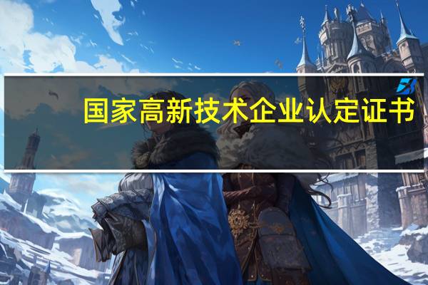 国家高新技术企业认定证书(高新技术企业认证)