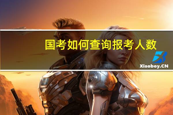 国考如何查询报考人数