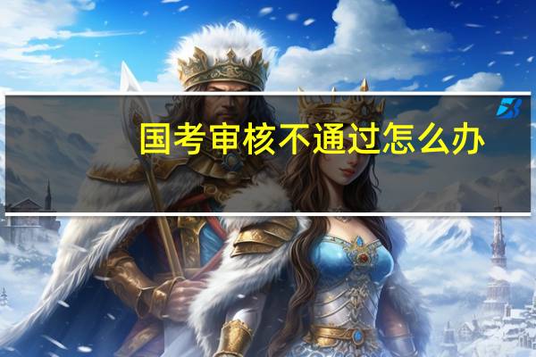 国考审核不通过怎么办