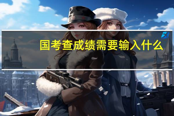 国考查成绩需要输入什么
