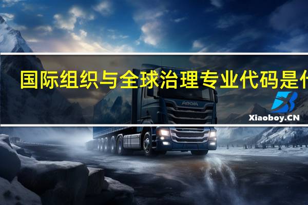 国际组织与全球治理专业代码是什么