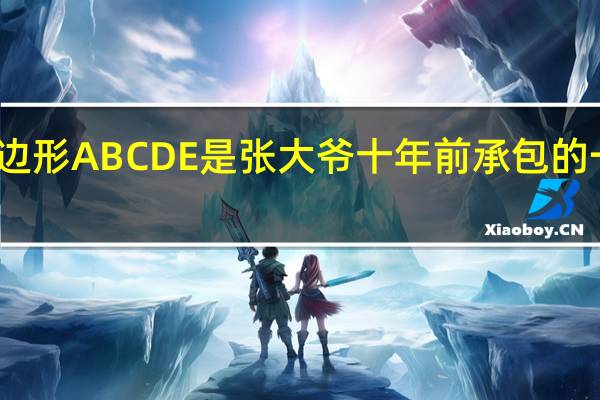 图中的五边形ABCDE是张大爷十年前承包的一块地的示意图。