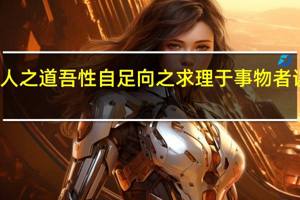 圣人之道吾性自足向之求理于事物者误也原文（圣人之道吾性自足向之求理于事物者误）