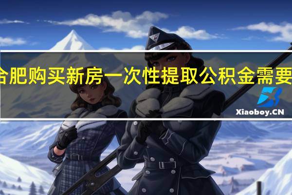 在合肥购买新房一次性提取公积金需要哪些材料