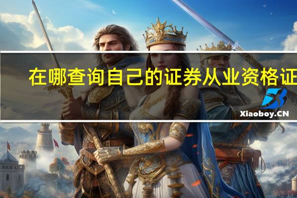 在哪查询自己的证券从业资格证书