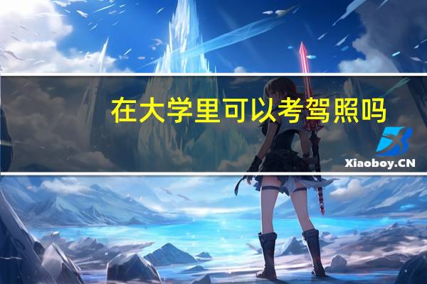 在大学里可以考驾照吗