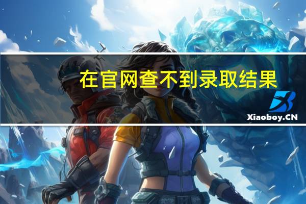 在官网查不到录取结果
