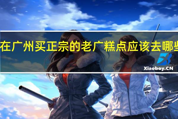 在广州买正宗的老广糕点应该去哪些地方