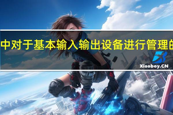 在微机中对于基本输入输出设备进行管理的程序是放在