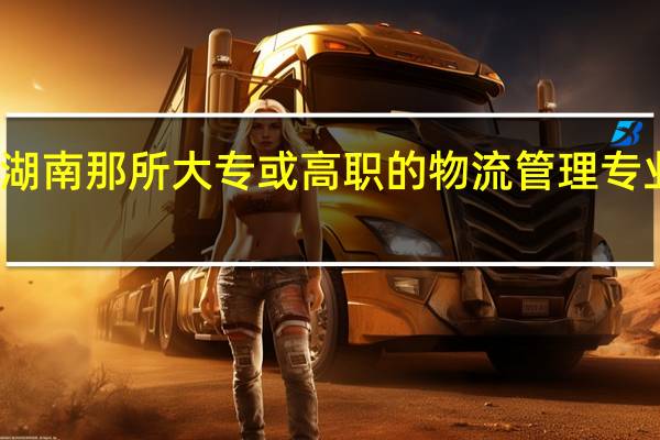 在湖南那所大专或高职的物流管理专业比较好。