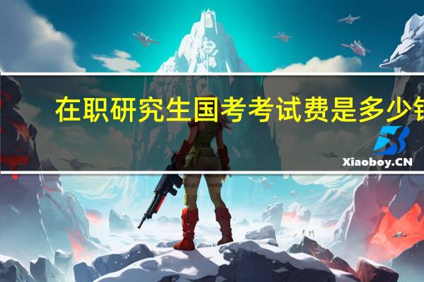 在职研究生国考考试费是多少钱