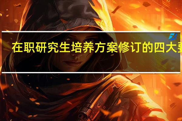 在职研究生培养方案修订的四大要素