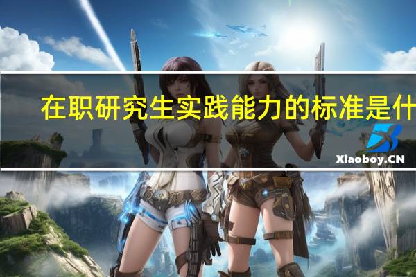 在职研究生实践能力的标准是什么