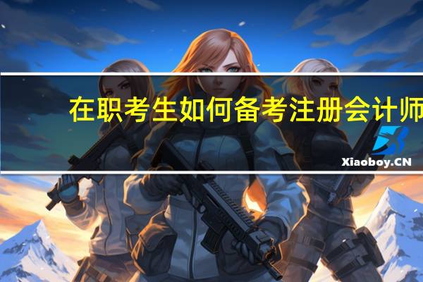 在职考生如何备考注册会计师