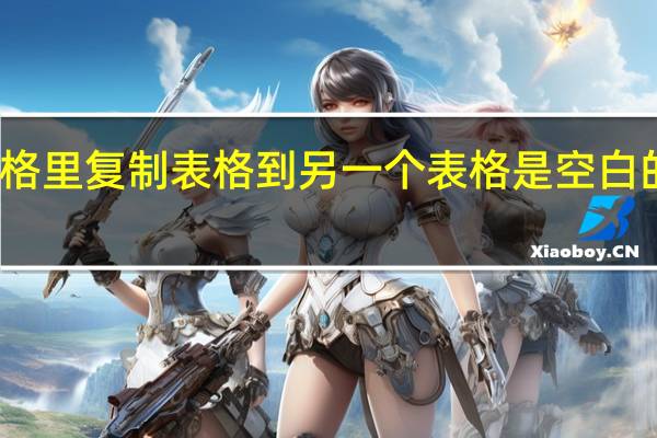 在表格里复制表格到另一个表格是空白的怎么回事