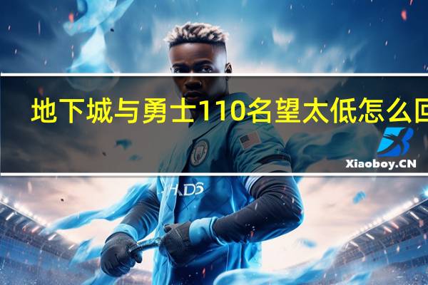 地下城与勇士110名望太低怎么回事
