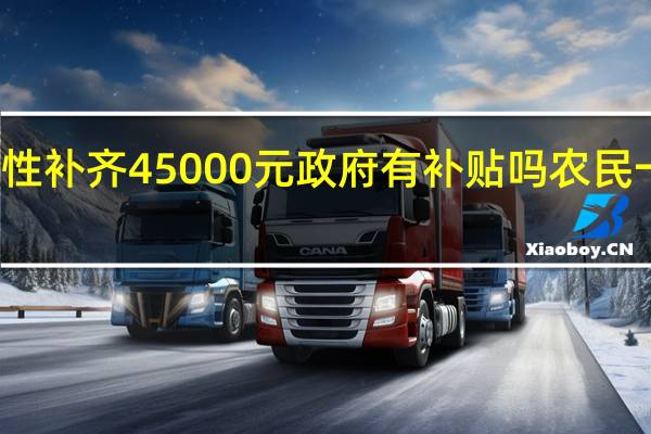 城居保一次性补齐45000元政府有补贴吗 农民一次性补缴45000