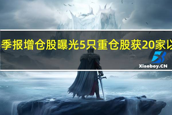 基金三季报增仓股曝光 5只重仓股获20家以上券商看好