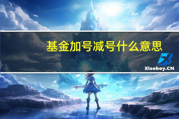 基金加号减号什么意思（基金单位净值和累计净值是什么意思?有人知道吗）