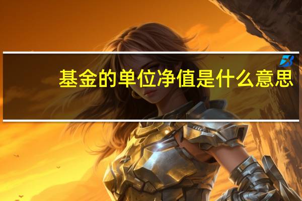 基金的单位净值是什么意思（基金的单位净值是什么意思）