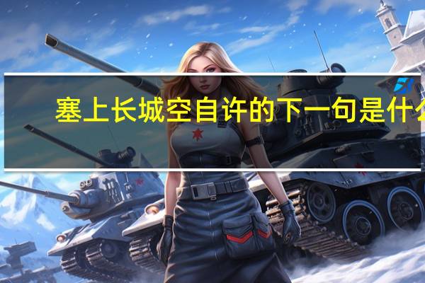 塞上长城空自许的下一句是什么