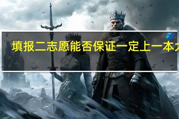 填报二志愿能否保证一定上一本大学