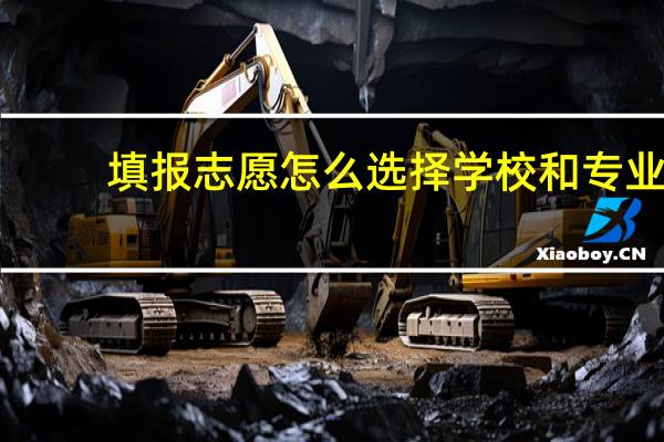 填报志愿怎么选择学校和专业