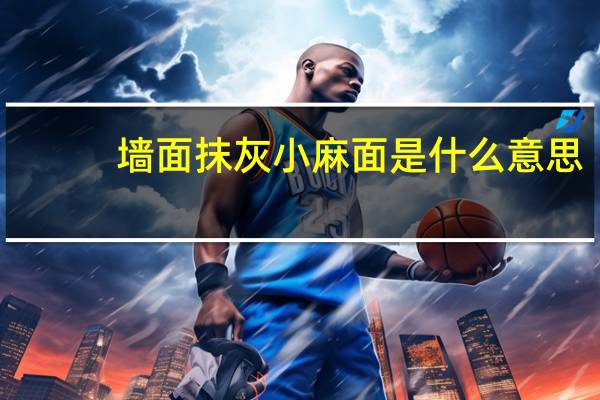 墙面抹灰小麻面是什么意思
