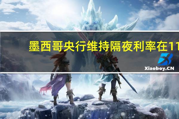 墨西哥央行维持隔夜利率在11.25%不变