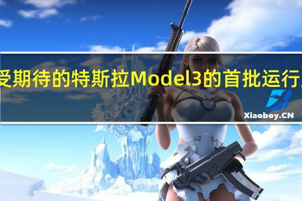 备受期待的特斯拉Model 3的首批运行版本之一
