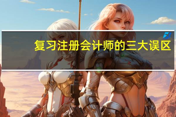 复习注册会计师的三大误区